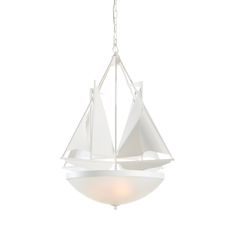 Regatta 3 - Light Chandelier, Matte White/Frosted