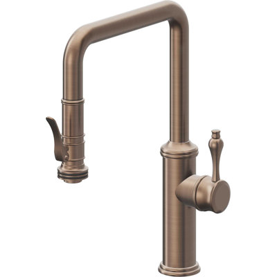 Davoli Pull-Down Kitchen Faucet with Squeeze Sprayer - Quad Spout