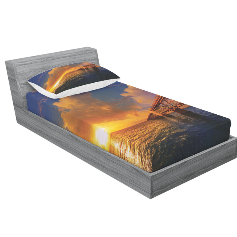 Microfiber Sheet Set, Twin XL Sheet Set with Fitted Sheet
