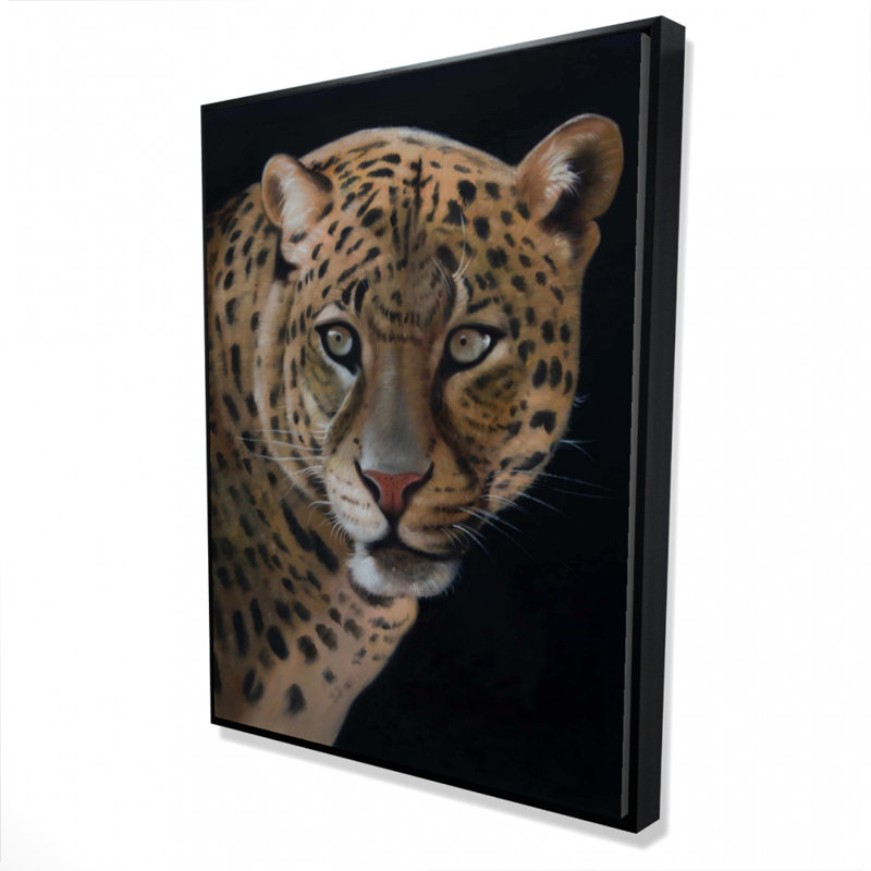Realistic Fierce Leopard Print On Canvas