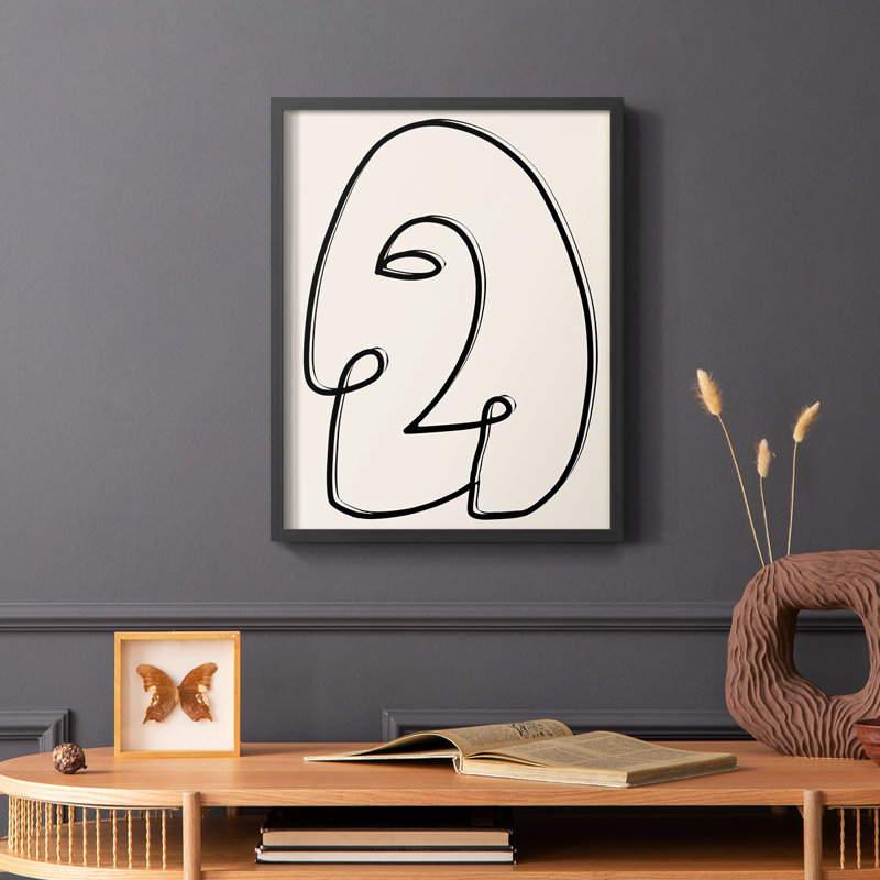 Face It II, reproduction encadrée - bois massif, Noir, H 10 po x l 8 po