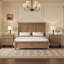 26'' W Classic Solid Wood 2-Drawer Nightstand with Roman Column Legs,Minimal Assembly Needed,Light Brown-1956412494