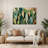 Botanical Prickly Pear Cactus Green Metal Wall Art-2072604479