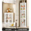Armoire de rangement de salle de bain autoportante de 63,78 po de hauteur avec tablettes ajustables