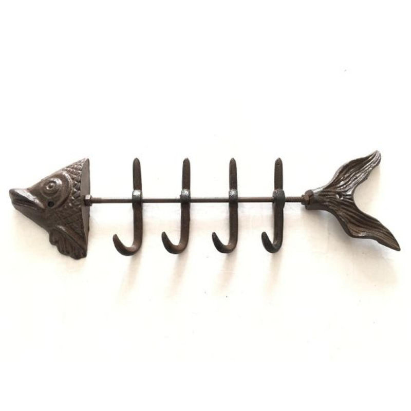 Cast Iron Fish Bones Wall Hook