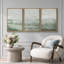 «Minimal Landscape», art organique moderne vert sauge, images murales abstraites simples dans la chambre à coucher, grand ensemble de 3 impressions murales sur toile, 16 x 24 x 3, 24 x 36 x 3-91874881-91874882