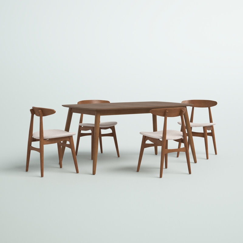 Ensemble de salle à manger 5 pièces Gallman, Beige, H 29,33 po x L 63 po x l 35,44 po, Naturel