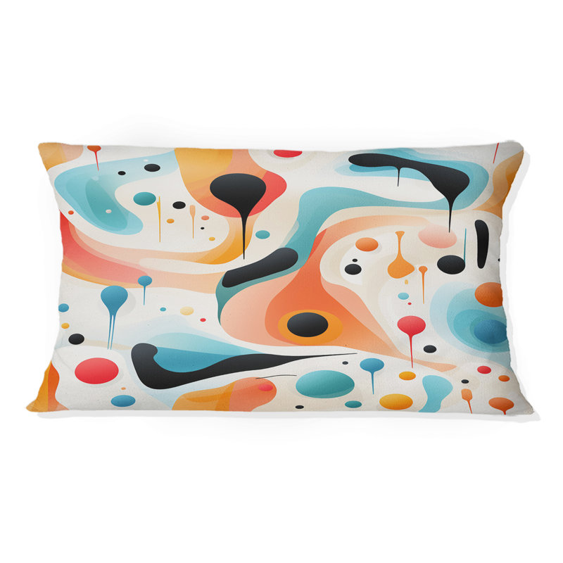 Coussin décoratif multicolore à motif abstrait abstrait II