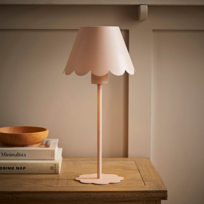 Deborha Metal Table Lamp, Pink, Pink