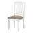 Farmhouse Style 2Pc Side Chair Slat Back Upholstered Seat Rustic White Finish Dining Room Furniture
