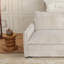 Canapé en tissu velours 3 places en velours côtelé confortable avec repose-pieds mobile pour le salon, ensemble de canapé en U surdimensionné à assise profonde, canapé rembourré à assise profonde de grande taille avec 3 coussins