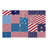 Retro Patchwork Star Stripe Independence Day 60" x 120" Scalloped Rectangular Tablecloth for Parties