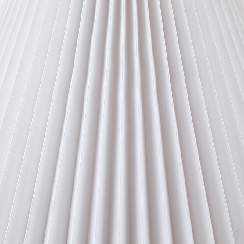 Veluna Textured Ceramic Table Lamp With Fluted Fabric Shade