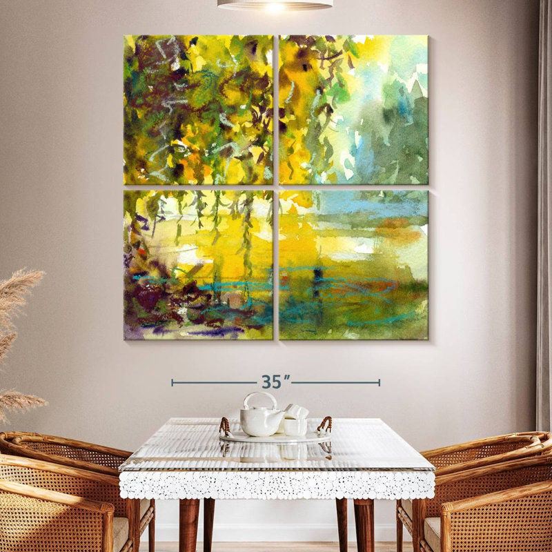 Harnek Abstract Willow Tree, 50" H x 50" W