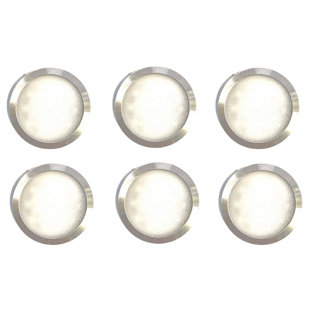 Luminaire rond 6 lumières DEL sous l'armoire (Ensemble de 6)