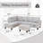 3-piece Corduroy Sectional Sofa-1694031462
