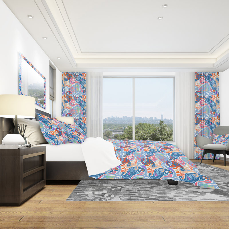 Ensemble de housse de couette moderne, Housse de couette double / grand + 2 taies