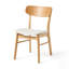 Chaises de salle à manger rembourrées en tissu confortables avec pieds en bois d'hévéa massif, pour les cuisines modernes et traditionnelles-628050415