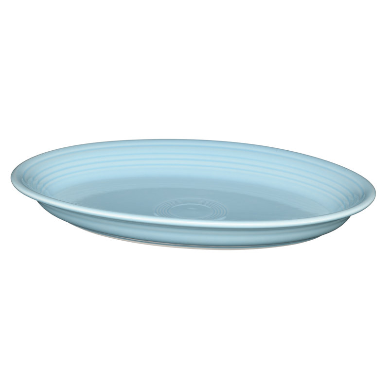 Plat de service ovale Fiesta Serveware, H 1,75 po x l 9,5 po x L 13,62 po, Ciel