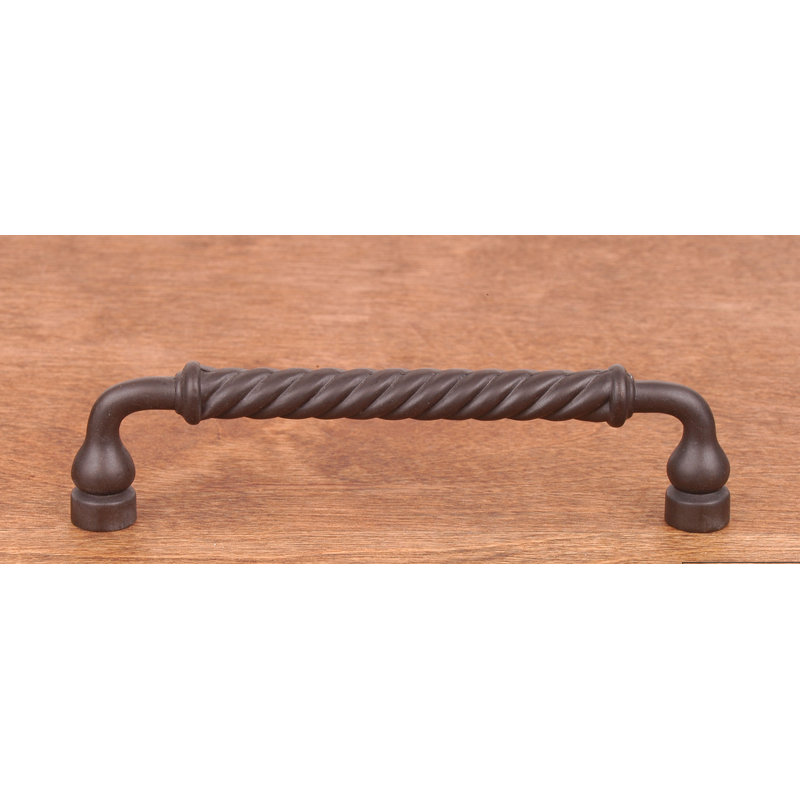 Poignée barre 5 po Rope Twist, Bronze huilé