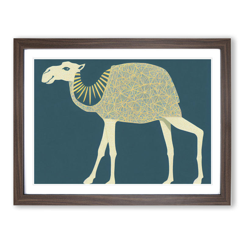 Ultimate Camel - Framed Print, 25cm H x 34cm W x 2cm D, Walnut Framed
