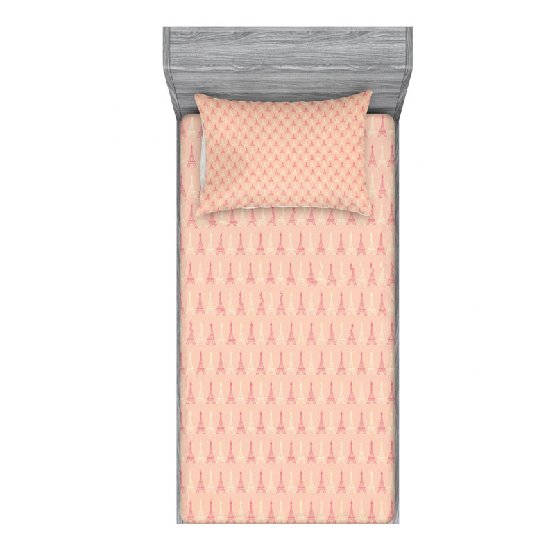 Microfiber Sheet Set, Twin Sheet Set with Fitted Sheet