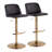Swivel Upholstered Adjustable Height Counter Stool with Metal Frame-105186244-105186245