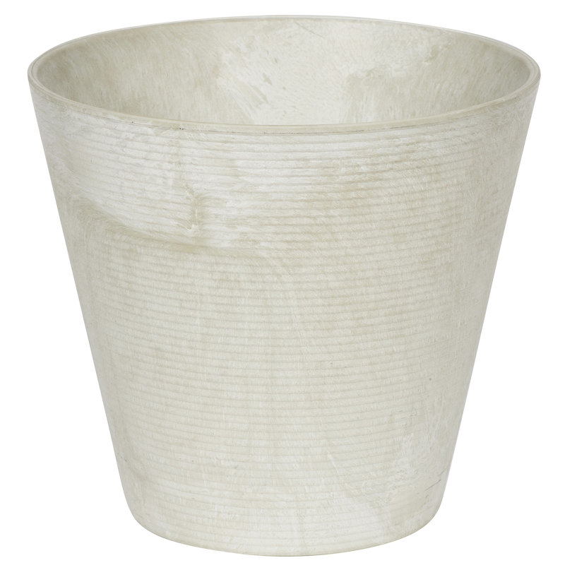 Pot de fleurs en pierre avec réservoir Burkett, Menthe, H 6 po x l 6,5 po x P 6,5 po