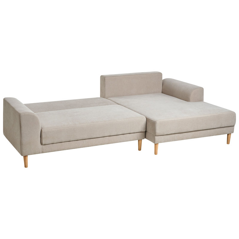 3 Seater Sofa Bed, Beige, Right Hand Facing