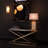 Console Table Criss Cross Brushed Brass Finish - Gray Marble