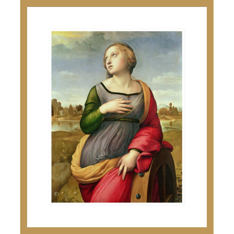 «St. Catherine of Alexandria» par Raphael, impression giclée encadrée, H 21,5 po x l 17,75 po
