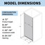 Porte de douche en verre pivotante sans cadre de 34 à 36 po x H 72 po avec verre certifié SGCC-129687863-94298793