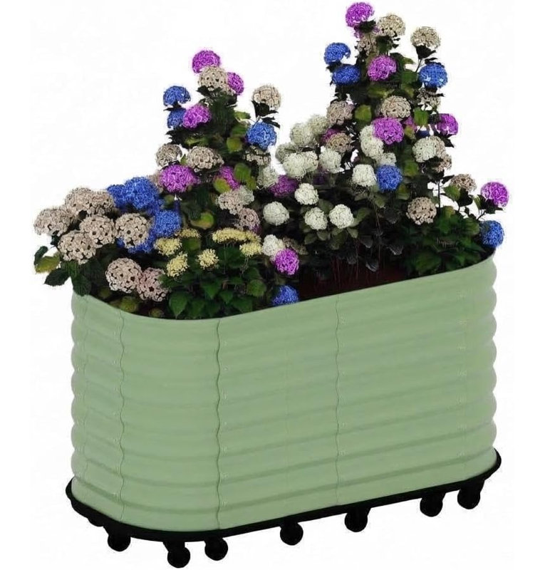 Metal Raised Garden Bed, 70cm H x 60cm W x 150cm D, Green