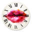 Red Woman Lips Formed By Abstract Blots - horloge murale moderne-60281874