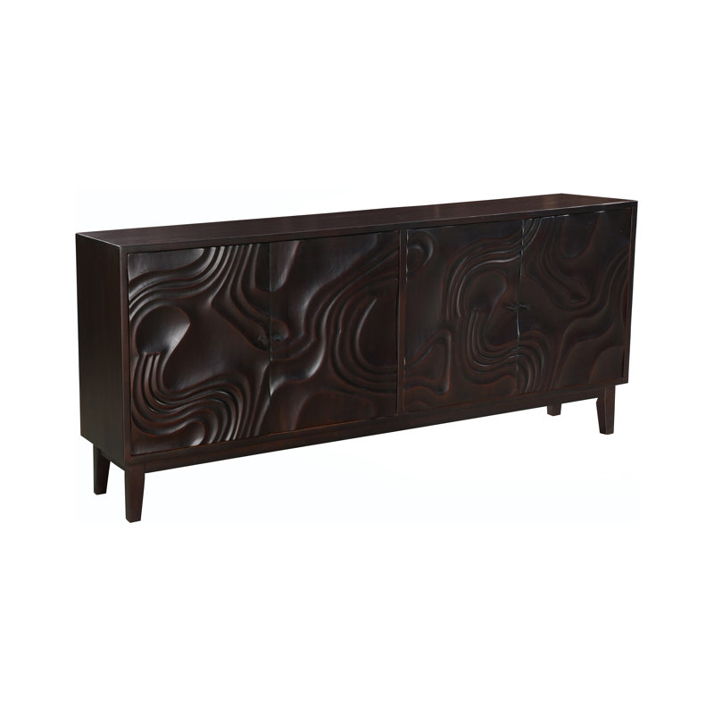 4-door Carved Solid Wood Sideboard
