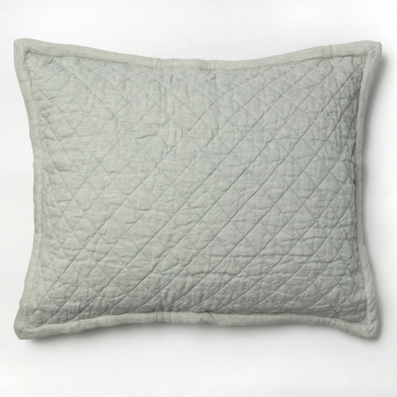 Derek Linen Blend Sham - Standard, Standard, Seaglass