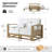  Darren 2 Seat Convertible Solid Wood Patio Sofa with Lumbar Pillow