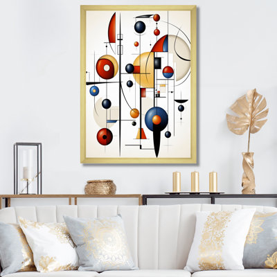 Mystery Source Codes Minimal Geometry - Modern Geometric Canvas Art Print