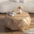 38"Three-dimensional Embossed Pattern Design American Retro Style Coffee Table