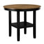 Table de salle à manger 5 pièces à hauteur de comptoir avec rangement et 4 chaises à finition bicolore rustique et moderne pour un coin 5 pièces brun noir contemporain