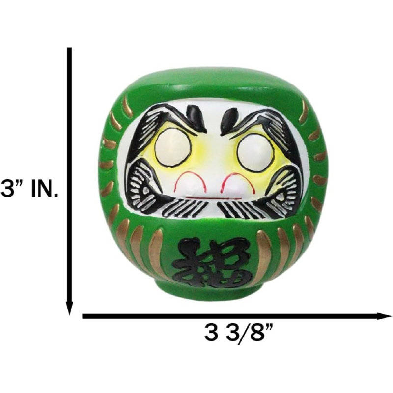 Figurine Daruma, Vert