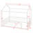 Low Profile House Bed With And Enclosed Fence-858432762-858432763