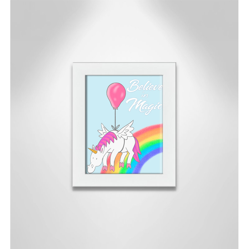 Believe in Magic 1, impression sur papier, H 10 po x l 8 po x P 0,6 po, Encadré plat blanc