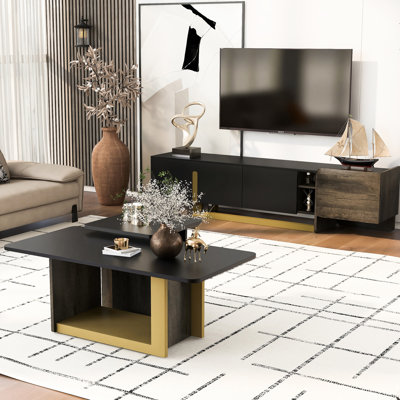Ensemble de 2 meuble télé et table basse de luxe VIBE HAUS