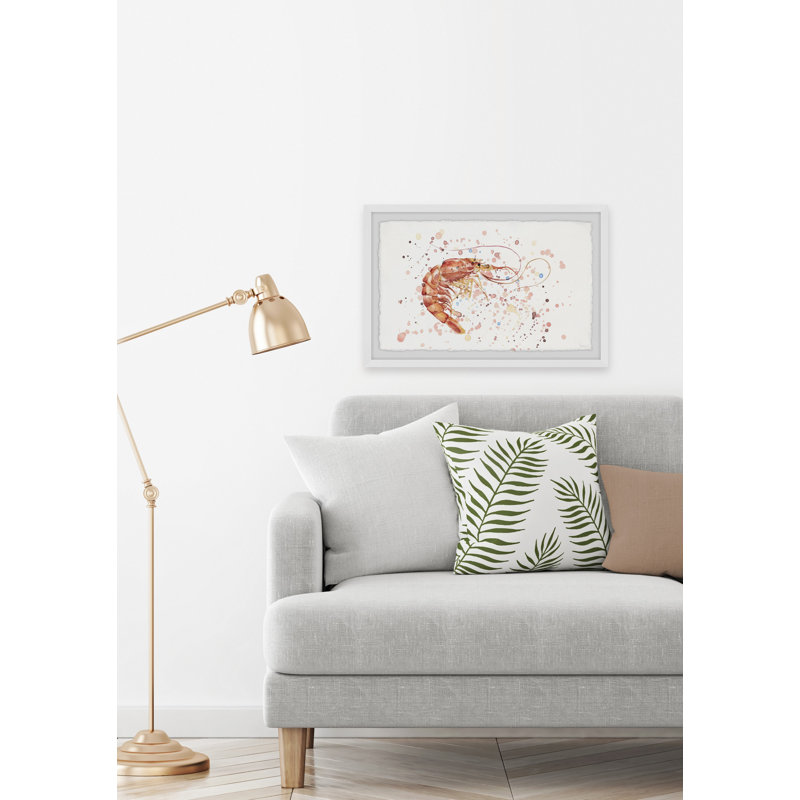 «Prawn Splash», reproduction encadrée, H 24 po x l 36 po x P 1,5 po