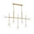 7-Light Modern Linear Clear Glass Chandelier