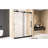 1/4 " 6 Mm  Clear Tempered Glass Single Sliding Shower Door 56 - 60 "W X 76" H, Film, Stainless Steel Handle, Square Tube Track, Matte Black For Bathroom In Black, With Track And Film