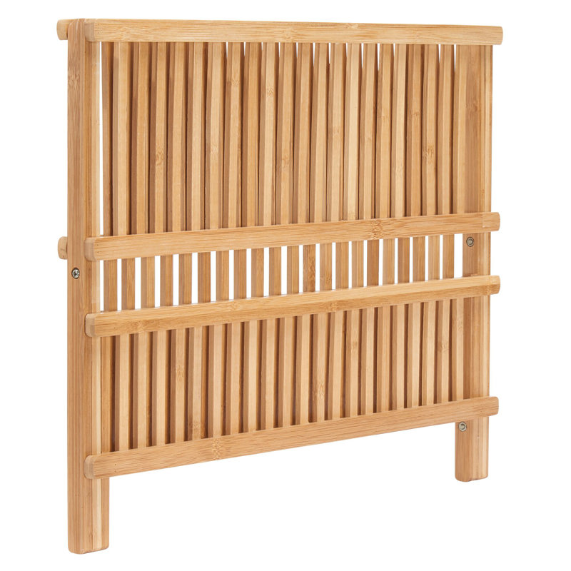 iDesign Formbu Bamboo Folding Collapsible Dish Drying Rack - 16.54" x 12.99" x 10.63"