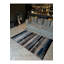 Tapis décoratif moderne à rayures abstraites bleu et gris lavable à la machine-1960411856