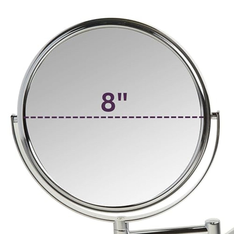 Miroir de maquillage mural 8 "Akea, Chrome
